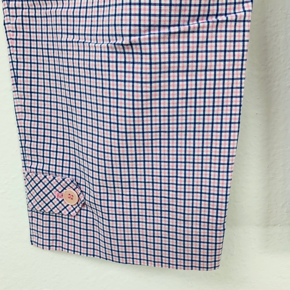 Talbots / Blue Pink Square Pattern Capri - image 5